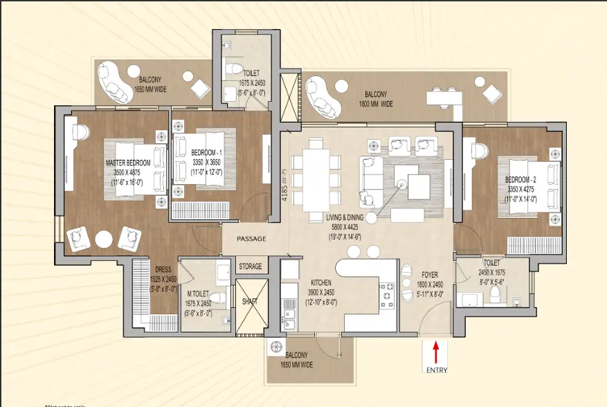 Signature Global Cloverdale SPR floor plan