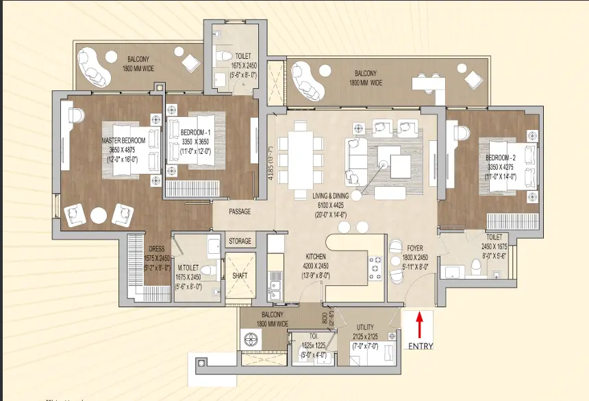 Signature Global Cloverdale SPR floor plan